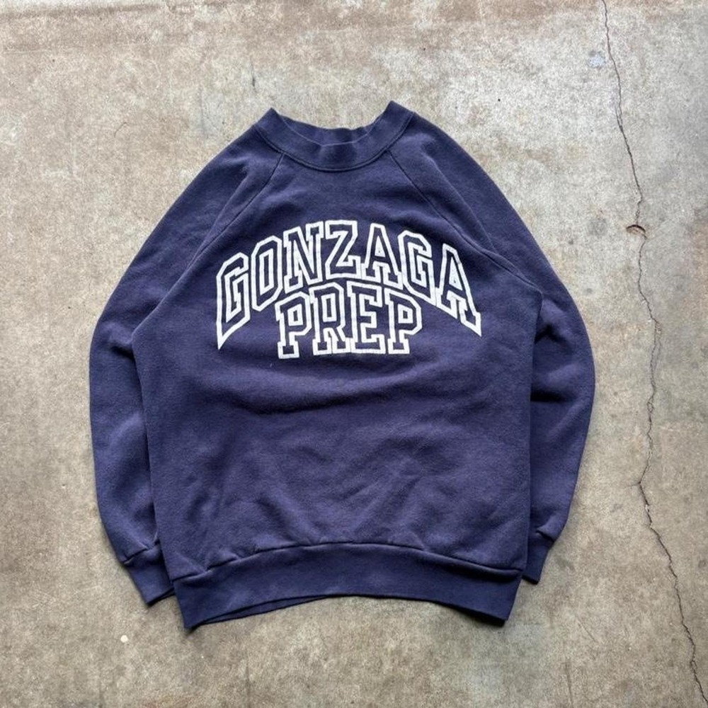 Vintage 80s Navy Gonzaga University crewneck sweatshirt Mens Size Medium